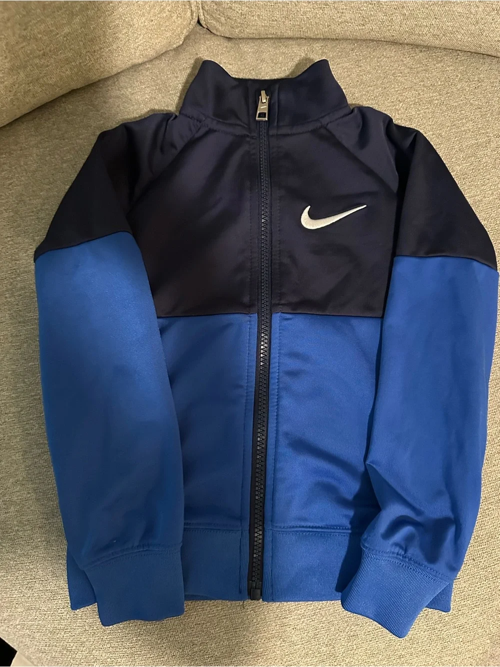 Nike Kids Navy and Royal Blue Colorblock Bomber Track Set